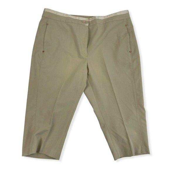 EP Pro Womens Khaki Beige Performance Golf Capri - Picture 1 of 8